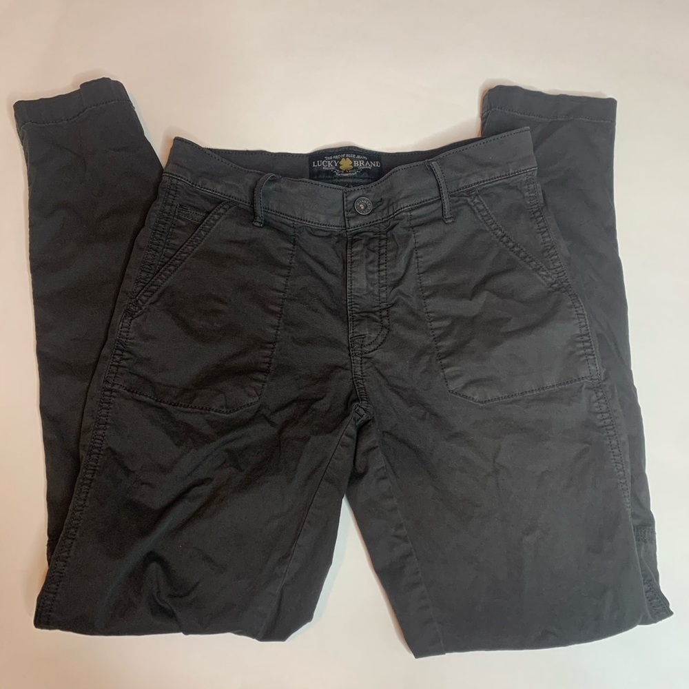 ❌SOLD❌Lucky Brand the Cargo Midrise Grey Pants 00 24 - Picture 3 of 11